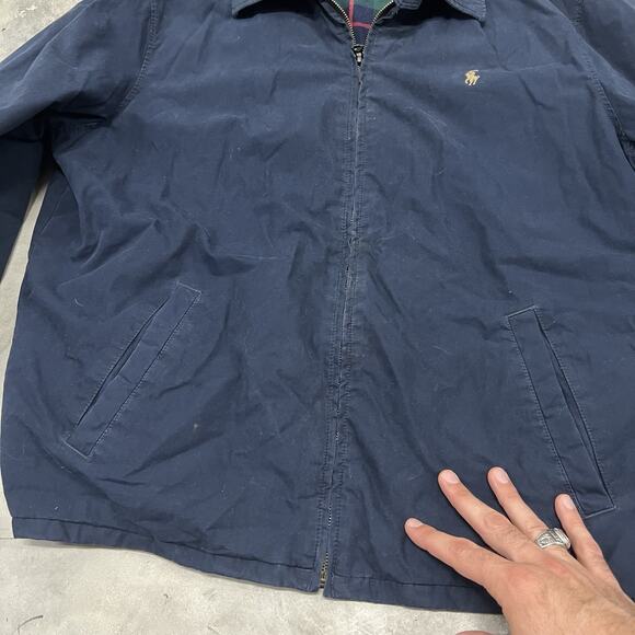 Polo Ralph Lauren RL Casaul bomber Jacket 100% Cotton Lined Men's Blue size L - Picture 7 of 7